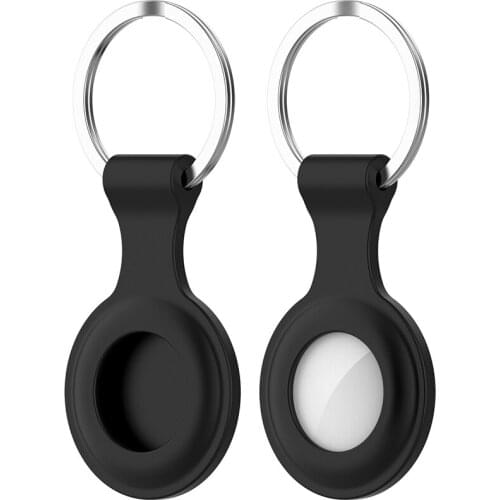 Silicon Protector Cover with Keychain For AirTags Shockproof Anti-scratch Anti-fall Sleeve Protective Case Shell For AppleAirtag