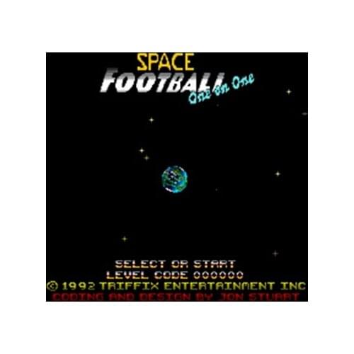 Space Football - One on One NTSC Version 16 Bit 46 Pin Big Gray Game Card For USA Game Players
