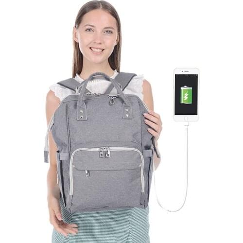 USB charge Multi-function Mummy bag backpack Large-capacity maternity diaper bag Mom bag