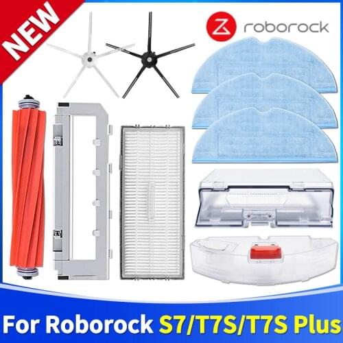 Hepa Filter Mop Rag Side Roller Brush Vacuum for Xiaomi Roborock S7 S70 S75 / T7S Plus Vacuum Cleaner Spare Parts Accessories