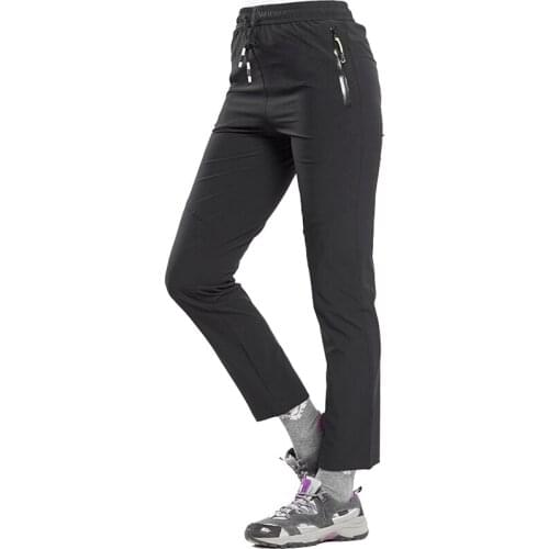 Womens Hiking Pants Summer Quick Dry Elastic Sports Pants Soft Outdoor Hiking Camping Fishing Climbing Trekking Trousers