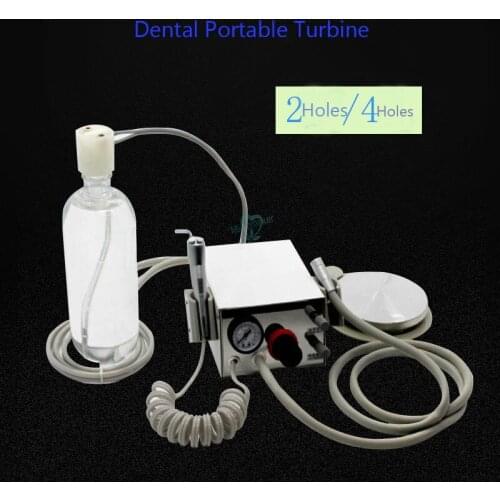 1set 2/4 Holes Dental Portable Turbine Unit Work with Air Compressor 3 Way Syringe Teeth Whitening Dental Equipment