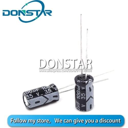 20PCS 35V 100UF Aluminium Electrolytic Capacitor 35V 100UF 6*11MM Electrolytic Capacitor