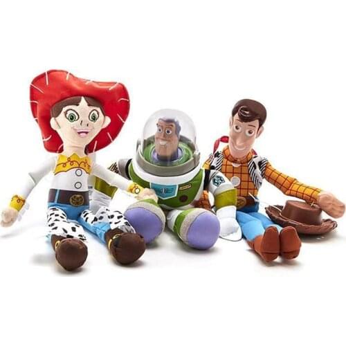 35cm Toy Story 4 Woody & Buzz Lightyear Plush Toy Soft Stuffed Doll Cartoon Toys Children Kids Birthday Christmas Gifts