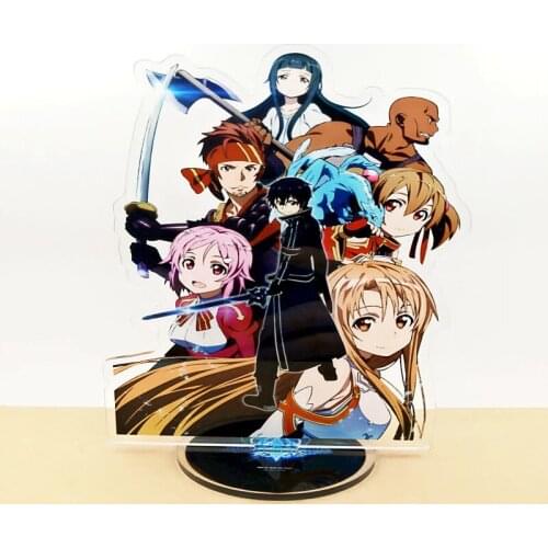 Anime Sword Art Online SAO Acrylic Action Figure Stand Model Desk Decoration Collection Plate Holder Cosplay Toy Gift