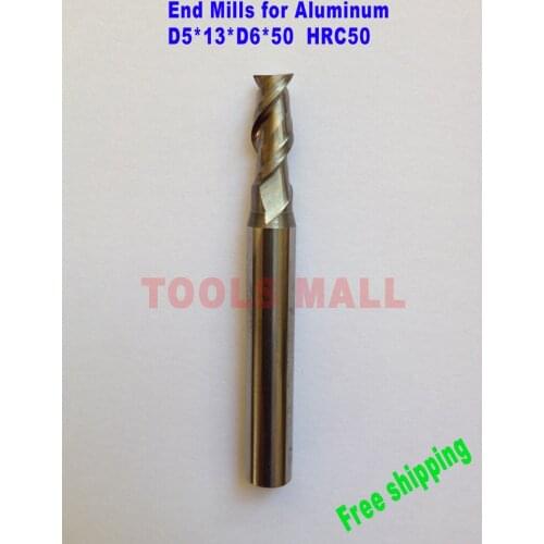 Free Shipping-5pcs of 5mm 2 Flutes Aluminum Milling Cutters HRC50 Helix 45degree CNC End Mill Tools Carbide Endmill Router bits