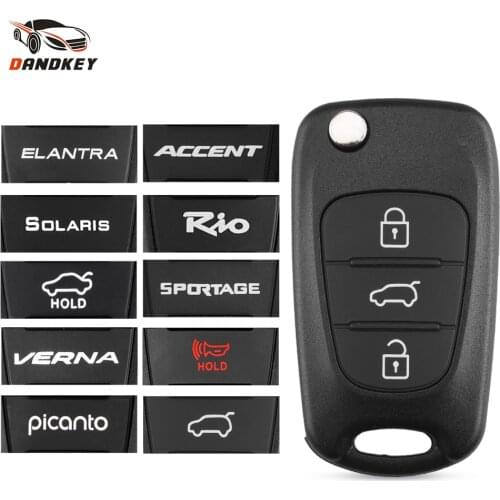 Dandkey For Hyundai I30 IX35 Picanto Solaris RIO Sportage Elantra For Kia K2 K5 Verna Flip Folding Car Remote Key Case Fob Shell
