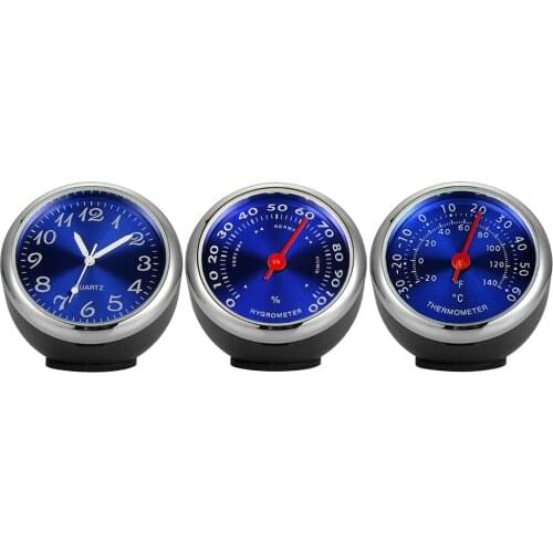 Car Electronic Clock Auto Digital Watch Car Clock Thermometer Hygrometer Automotive Interior Accessories
