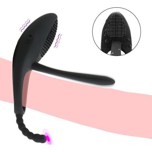 G-spot Vibrator Silicone 7 Speed Cock Ring Vibrating Penis Ring Delay Ejaculation Sex Toys for Couples Anal Vagina Stimulation