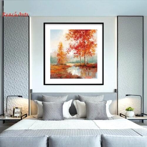 Canvas Art Picture Poster Red Tree Modern Interior Decoration For Home Painting Set Wall Artwork For Living Room Luxury