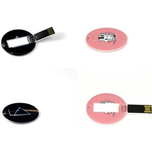 Round Card Popular Promotional USB Flash Drive 8GB 16GB 32GB LOGO Customized Photo USB 2.0/3.0 as marketing Promotional gifts