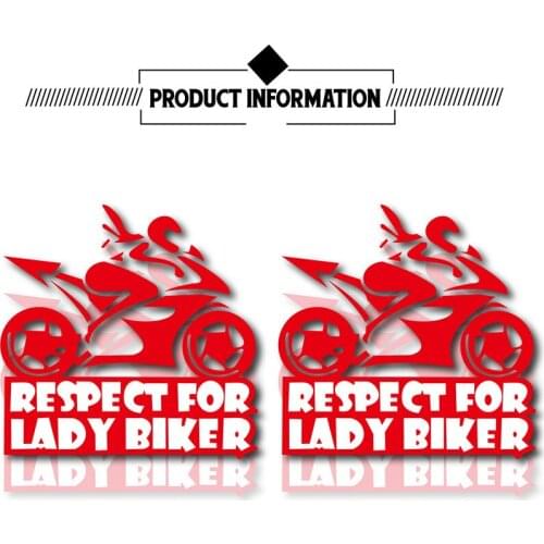 Motorcycle fuel tank sticker wheel helmet MOTO waterproof reflective logo for respect for lady biker RESPECT FOR LADY BIKER