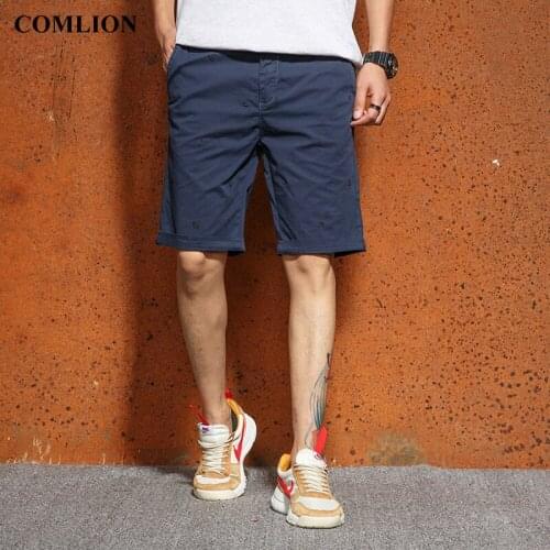 COMLION 2018 Mens Shorts Fashion Summer Knee-length Male Shorts Cotton Casual Military Style New Brand Cargo Shorts Men F22