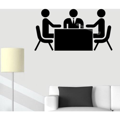 Business Meeting Office Wall Sticker Meeting room decoration Removable Murals New Design jobs work poster Vinyl wallpaper EB192