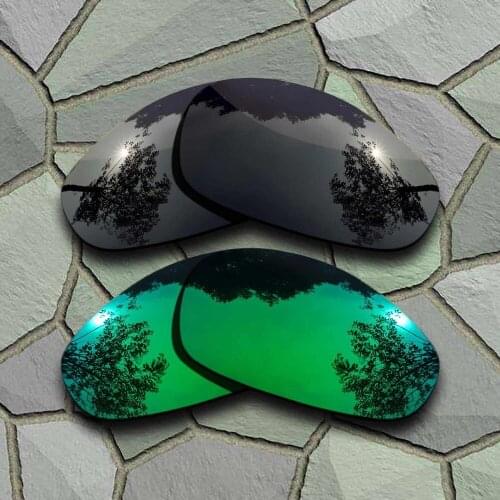 Grey Black&Jade Green Sunglasses Polarized Replacement Lenses for Oakley Juliet
