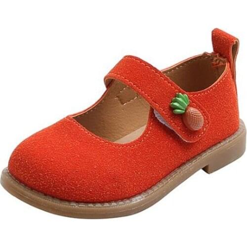 Girls' Single Shoes 2021 Spring New Childrens Soft-soled Fashion Princess Shoes Childrens Casual Shoes Pineapple