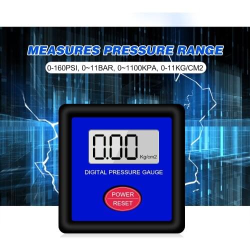 Spray Gun Pressure Regulating Gauge LCD Digital Display Air Pressure Meter Adjust Air Pressure Regulator Gauge for Car Repair