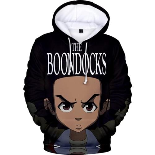 Popular animation the boondocks 3d hoodies men women kids sweatshirts long sleeve harajuku Autumn Winter Hoodies streetwear