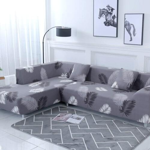 Corner sofa covers for living room slipcovers 2 pieces L Shaped Sofa Covers elastic stretch sectional sofa funiture protector