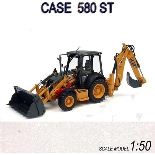 UH8079 Collectible Model 1:50 CASE 580ST Sliding Loader Excavator Construction Vehicles Diecast Toy Model for Decoration,Gift