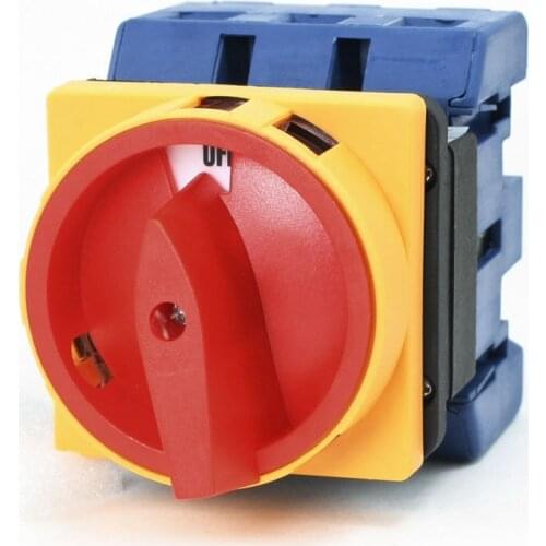 Load circuit breaker switch AC Ui 660V Ith 100A ON/OFF 3 Poles 3 Phases 3NO 2 Position Universal Rotary Cam Changeover Switch