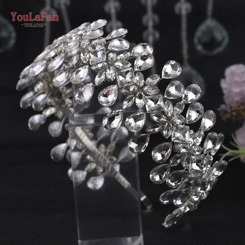YouLaPan HP354 Handmade Rhinestone Hair Hoop Drop Diamond Bridal Hairbands Elegant Women Tiara Wedding Hair Accessories Jewelry