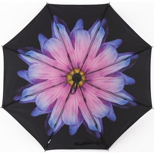 3 Fold 8 Ribs Flower Umbrella for Women Folding Fashion Girl Parasol Sun Portable Strongly Rain Female Sun UV Clear Umbrellas