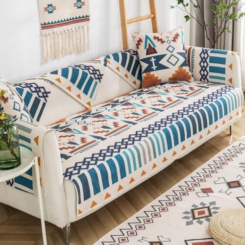 1PCS Cotton All Season Nordic Sofa Dust Cover Towel Couch Long Bench Mattress Divan Blankets