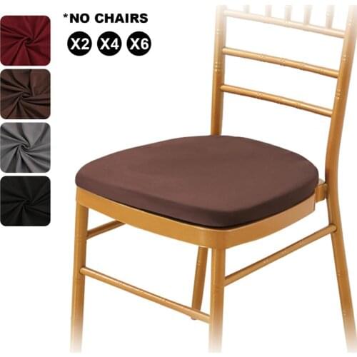 2/4/6 Stretch Spandex Jacquard Dining Room Chair Seat Covers,Removable Washable Anti-Dust Dinning Chair Seat Cushion Slipcovers