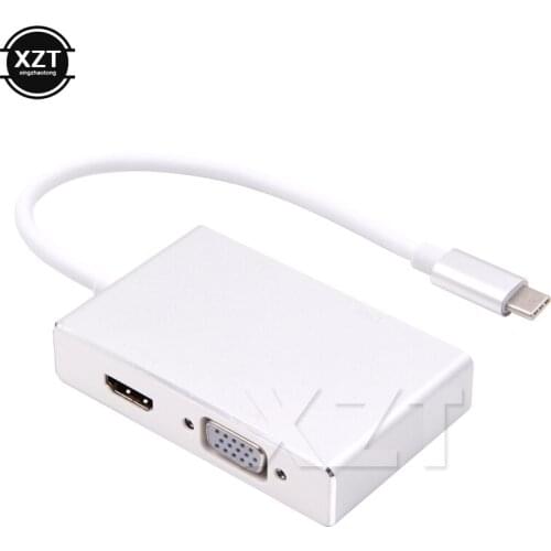 4 in 1 USB 3.1 Type-C to HDMI VGA DVI USB 3.0 Adapter for Macbook Samsung Dex S9 Huawei P40 xiaomi 10 TV PS4 Monitor USB C HUB