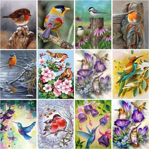 5D DIY Diamond Painting Full Square Drill Cartoon Animal Bird Diamond Embroidery Wall Art Rhinestone Mosaic Cross Stitch Gift