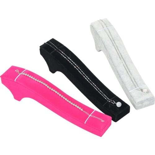 High-heeled Velvet Necklace Display Stand Jade Shape Pendant Necklace Display Holder Jewelry Organizer for Store Storage Jewelry