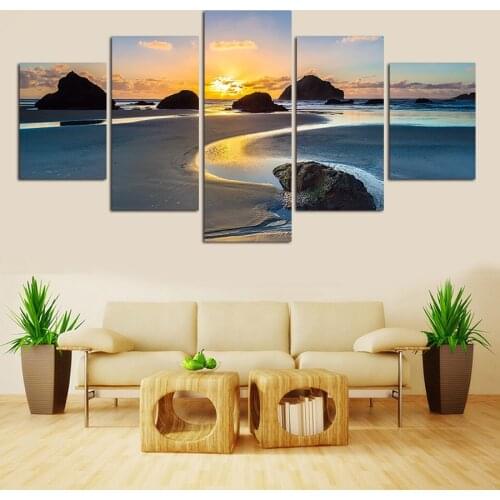 No Framed 5 Piece Modern Home Wall Decor Canvas Picture Art Hd Print Painting On Artworks Cuadros Decoracion Natural Landscape