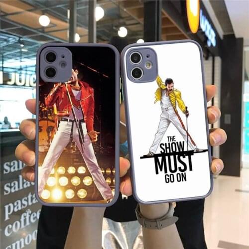 Rock singer Freddie Mercury Queen Phone Cases Matte Transparent for iPhone 7 8 11 12 s mini pro X XS XR MAX Plus cover funda