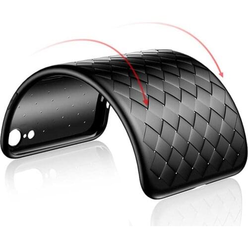 Boucho Super Soft Phone Case For iPhone Xs Max 8plus Luxury Grid Cases For iPhone 6 6s 7 8 Plus XR XS Cover Silicone Accessories