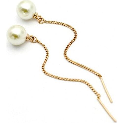 DANS ELEMENT Real Big Brand Fashon Pearl Long Earrings for Women Heathy Anti Allergies RG81467