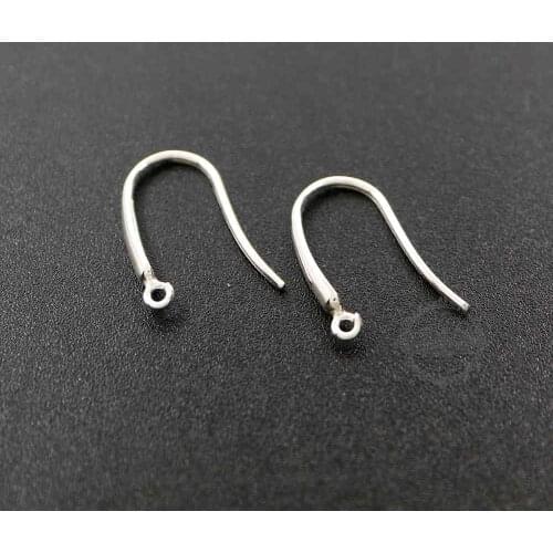 18mm long 925 sterling silver earrings hook DIY supplies with 3mm open jumpring 1702160