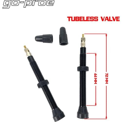Go-proe 2 Pcs 72MM Bicycle Tire Valve Tubeless FV French Valve Ultra Light Aluminum Alloy 5g/pcs For MTB MTB Road Bike Tubeless