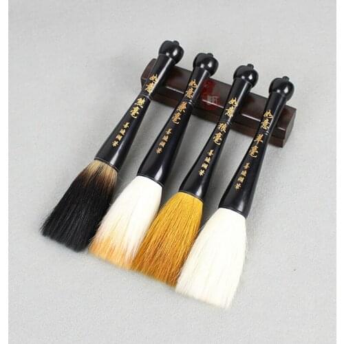 Caligrafia Chinese Calligraphy Brush Oversized Black Horn Weasel Brush Painting Regular Script Couplets Woolen Writing Brush
