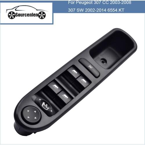 Electric Power Master Window Switch Button Electric Folding For Peugeot 307 CC 2003-2008 307 SW 2002-2014 6554.KT