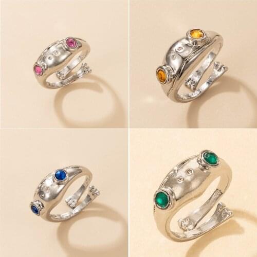 Retro Matte Frog Ring Cute Creative Opening Adjustable Metal Ring Lucky Golden Toad Ring Women Jewelry Gift