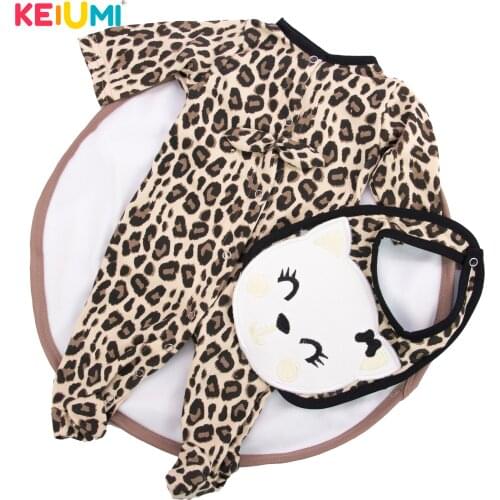 KEIUMI Lovely Baby Girl Clothes Set Suit For 22-23 Inch Reborn Doll Clothes Sets Real Babies Rompers For Birthday Gifts