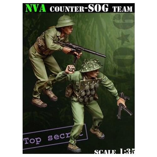 1/35 Resin Figure Model kits 2 figures Unassambled Unpainted C559