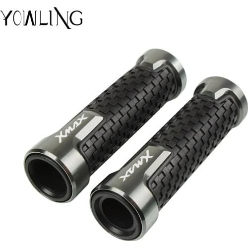 LOGO X-MAX For Yamaha XMAX 300 2017 2018 2019 7/8" Handle grip ends Motorcycle Handlebar Grips Xmax 125 300 250 400 all years