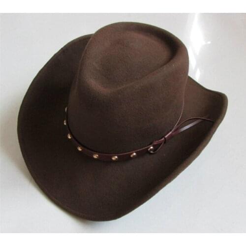 100% Pure Wool Cowboy Western Hats for Men Western Sombrero De Hombre Cappello Uomo Cowgirl Country Wild West Cow Boy Hats