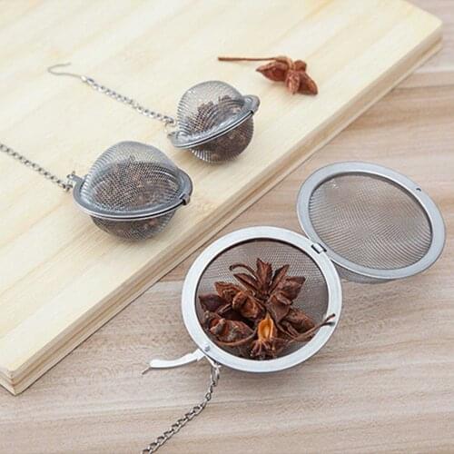 Stainless Steel Tea Infuser Sphere Locking Spice Tea Ball Strainer Mesh Infuser Tea Filter Strainers Ball Kitchen Accessories