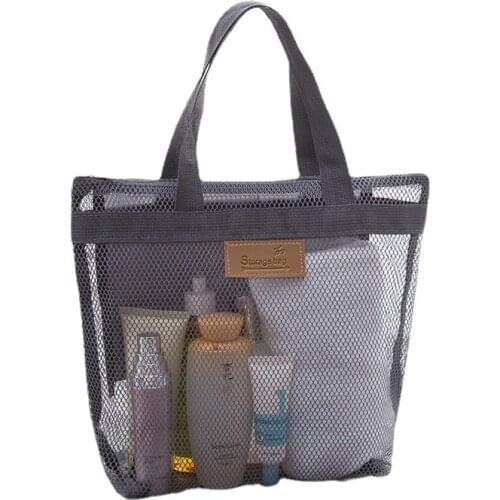 Portable Reusable Mesh Bag Shopping Bags Washable Toiletries Organizer Shoulder-Bag Fruit Vegetable Reusable Tote