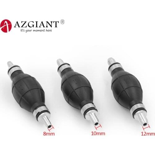 6/8/10/12mm Manual Fuel Pump Line Hand Primer Bulb Petrol Diesel Liquid Oil Gas Water Tansfer Rubber Tube Aluminum For Car Boat