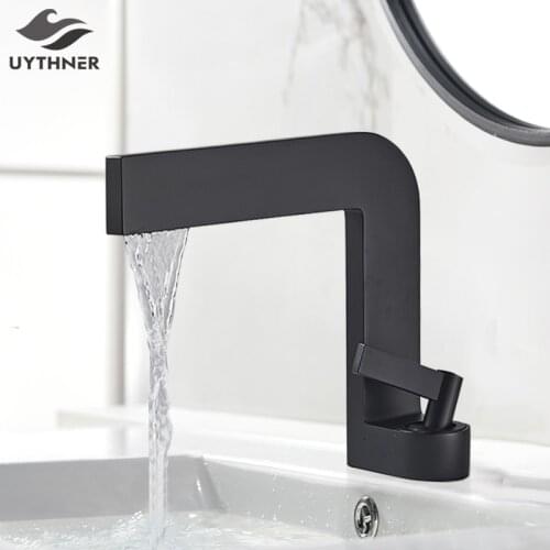 White/Black Basin Faucets Bath Basin Sink Mixer Taps Bathroom Brass Taps Square Vessel Faucet Basin Cold Hot Water Mixer Tap