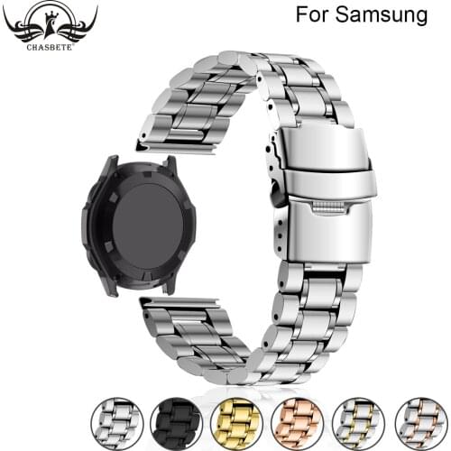 Compatible Gear S3 Band, Stainless steel Watchband 20mm 22mm for Samsung Galaxy Watch Active 42mm 46mm Strap Wrist Band Bracelet